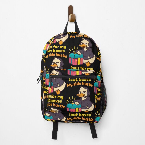 Item preview, Side Hustle Duck Pays for Loot Boxes Design designed and sold by TeeTimeTreasure.