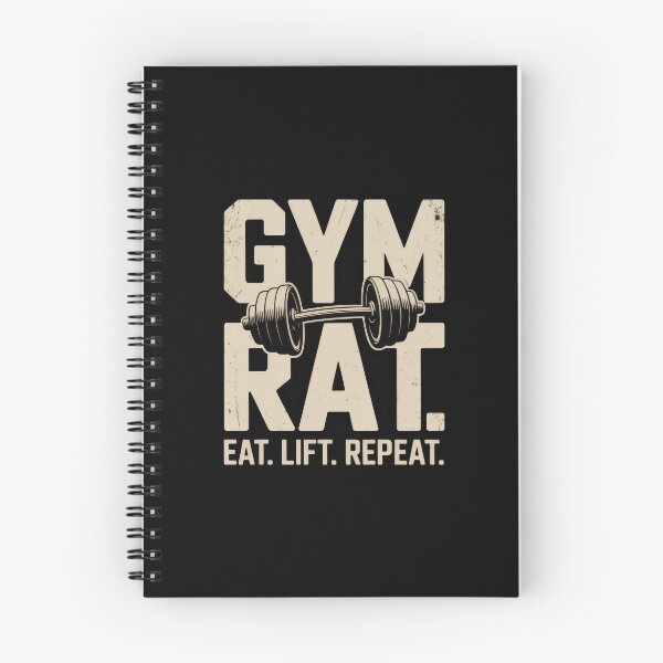 Item preview, Gym Rat Eat Lift Repeat Vintage Weightlifting T-Shirt Design designed and sold by Enea Kelo.