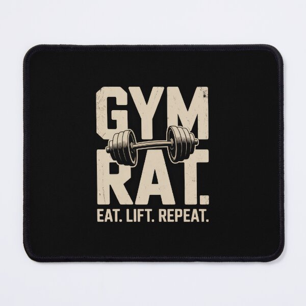 Item preview, Gym Rat Eat Lift Repeat Vintage Weightlifting T-Shirt Design designed and sold by Enea Kelo.