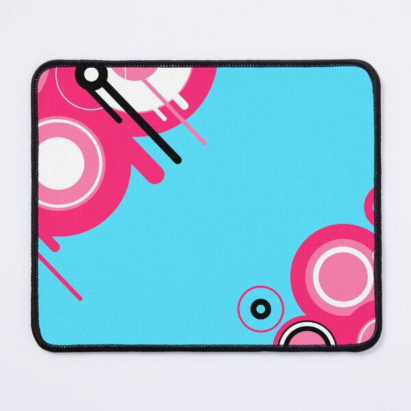 Item preview, Pink, blue, white and black geometric vector circles | Frutiger Metro designed and sold by Pics'Elle Creations.