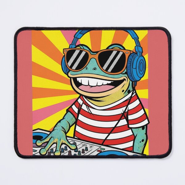 Item preview, Funky DJ Frog   Grenouille DJ Stylée designed and sold by Drawingshirts.