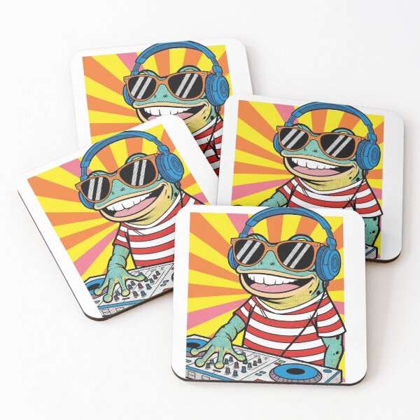 Item preview, Funky DJ Frog   Grenouille DJ Stylée designed and sold by Drawingshirts.