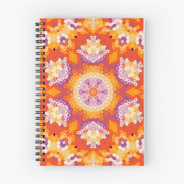 Item preview, Hex Mandala Orange Purple and White designed and sold by WormholeOrbital.