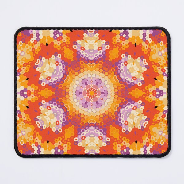 Item preview, Hex Mandala Orange Purple and White designed and sold by WormholeOrbital.