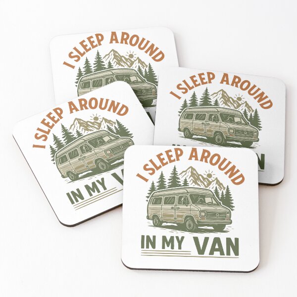 Item preview, I Sleep Around In My Van Funny Camping Adventure designed and sold by LuminOrb.