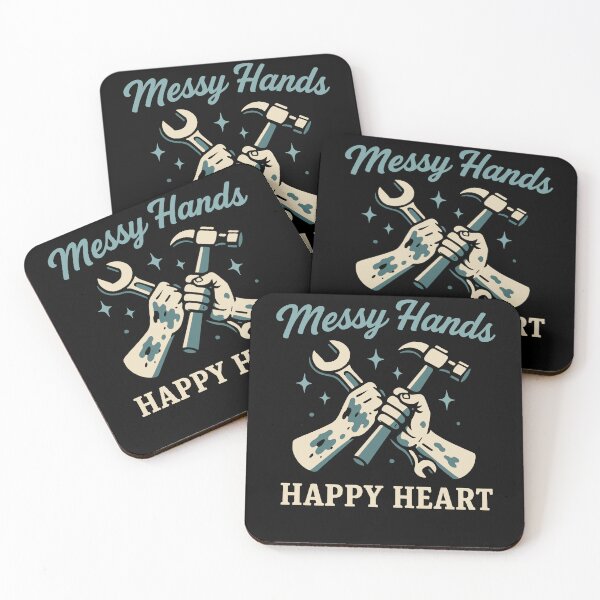 Item preview, Messy Hands Happy Heart Funny Mechanic Garage designed and sold by LuminOrb.