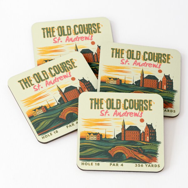 Item preview, The Old Course St Andrews T-Shirt – Hole 18 Retro Pop Art Golf Tee designed and sold by Hamsterdown Productions.