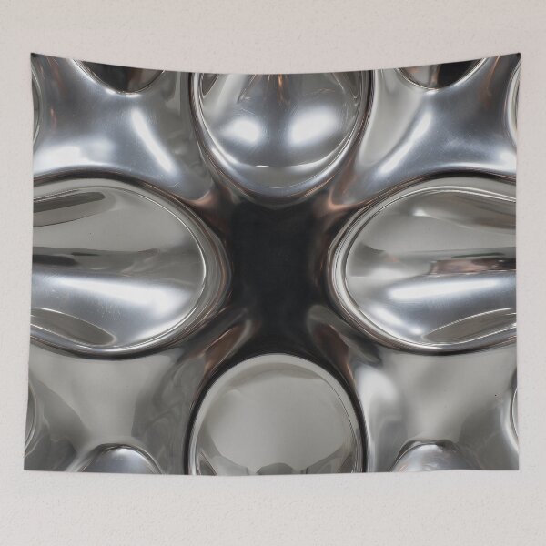 Item preview, Y2K Silver Liquid Pattern | Futuristic Chrome Glossy 1 designed and sold by Velvetcosmonova.