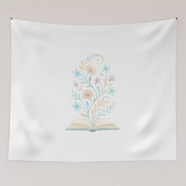 Item preview, Blooming Book | Whimsical Floral Watercolor Art designed and sold by Moon--ink.