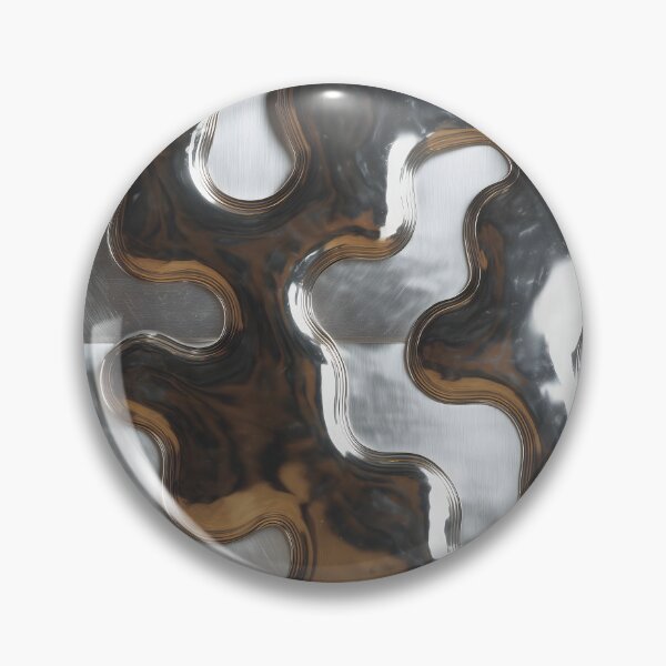 Item preview, Y2K Silver Liquid Pattern | Futuristic Chrome Glossy 2 designed and sold by Velvetcosmonova.