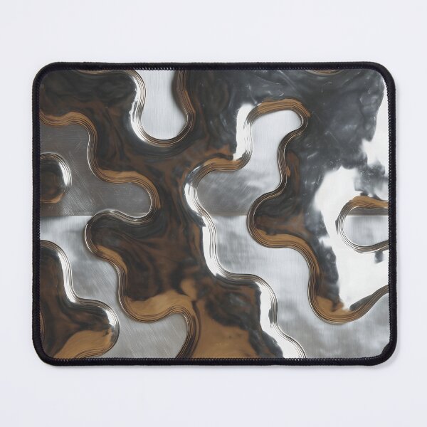 Item preview, Y2K Silver Liquid Pattern | Futuristic Chrome Glossy 2 designed and sold by Velvetcosmonova.