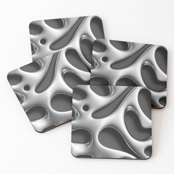 Item preview, Y2K Silver Liquid Pattern | Futuristic Chrome Glossy 3 designed and sold by Velvetcosmonova.