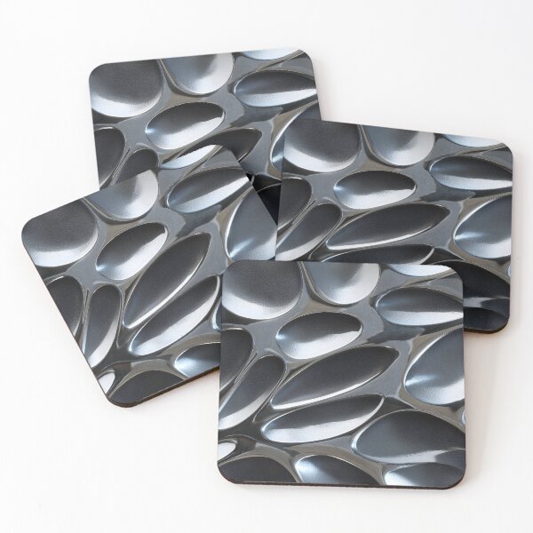 Item preview, Y2K Silver Liquid Pattern | Futuristic Chrome Glossy 4 designed and sold by Velvetcosmonova.