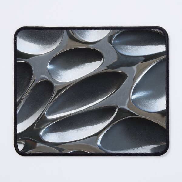 Item preview, Y2K Silver Liquid Pattern | Futuristic Chrome Glossy 4 designed and sold by Velvetcosmonova.