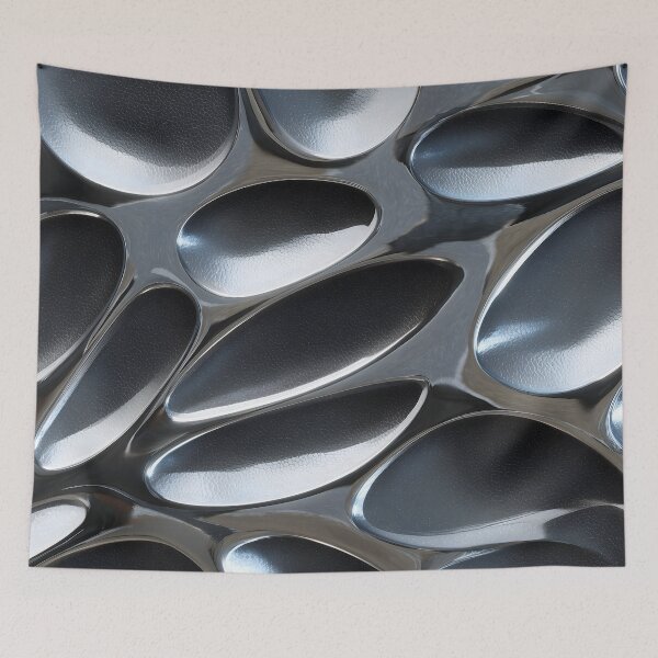 Item preview, Y2K Silver Liquid Pattern | Futuristic Chrome Glossy 4 designed and sold by Velvetcosmonova.