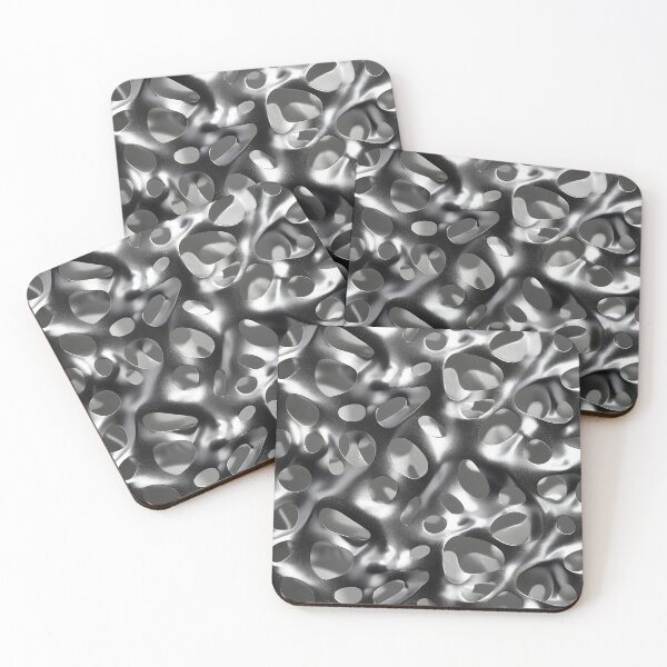 Item preview, Y2K Silver Liquid Pattern | Futuristic Chrome Glossy 7 designed and sold by Velvetcosmonova.