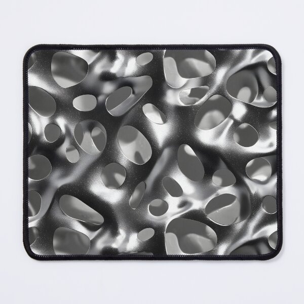 Item preview, Y2K Silver Liquid Pattern | Futuristic Chrome Glossy 7 designed and sold by Velvetcosmonova.
