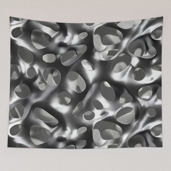 Item preview, Y2K Silver Liquid Pattern | Futuristic Chrome Glossy 7 designed and sold by Velvetcosmonova.
