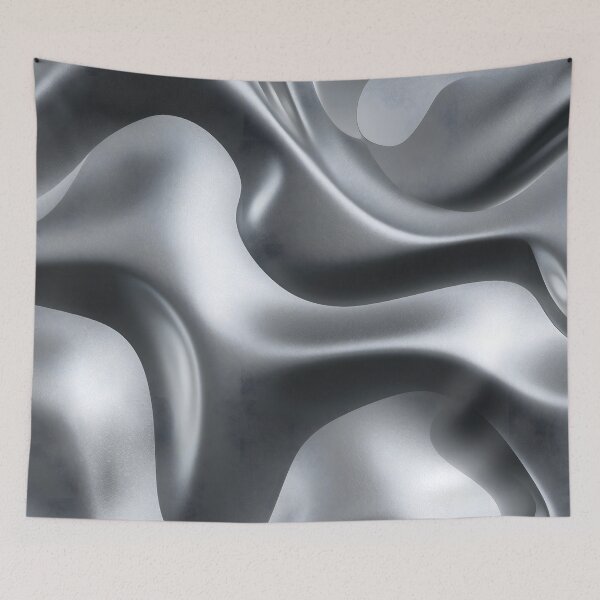 Item preview, Y2K Silver Liquid Pattern | Futuristic Chrome Glossy 8 designed and sold by Velvetcosmonova.