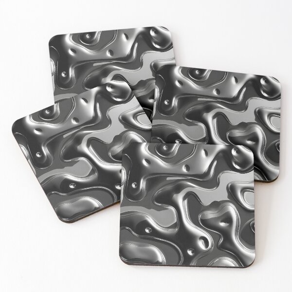 Item preview, Y2K Silver Liquid Pattern | Futuristic Chrome Glossy 9 designed and sold by Velvetcosmonova.