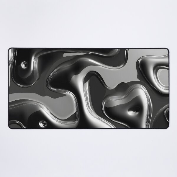 Item preview, Y2K Silver Liquid Pattern | Futuristic Chrome Glossy 9 designed and sold by Velvetcosmonova.
