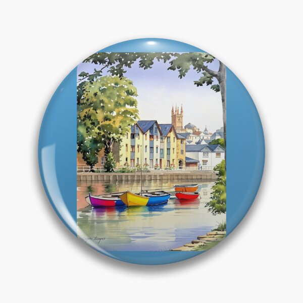 Item preview, Across the river to Totnes（watercolour + AI） designed and sold by artsmeow.