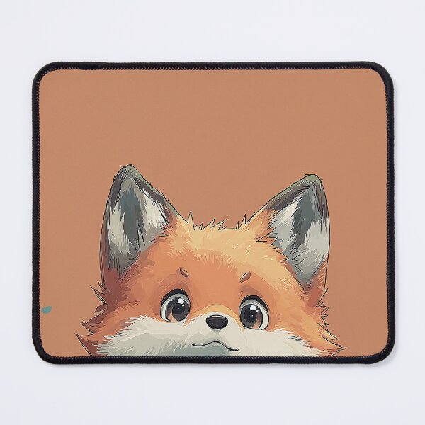 Item preview, Cute fox poking its head out designed and sold by TaverneKuna.