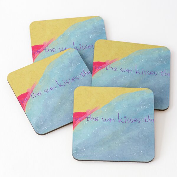 Item preview, Abstract Watercolor Sunset Ocean Art designed and sold by Jeju Sunset Letters.