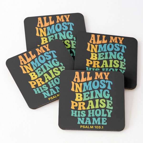 Item preview, Praise in Full Color: Retro Psalm 103:1 Typography for Soulful Expression designed and sold by TheWORDZ.