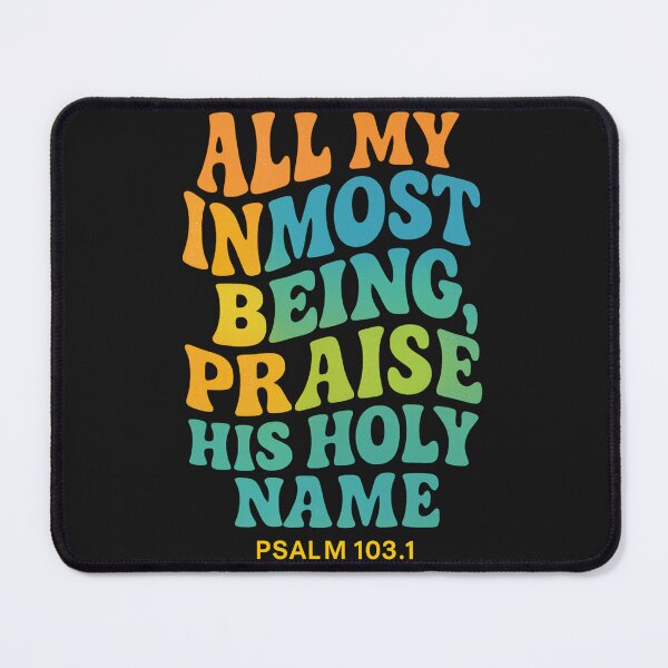 Item preview, Praise in Full Color: Retro Psalm 103:1 Typography for Soulful Expression designed and sold by TheWORDZ.
