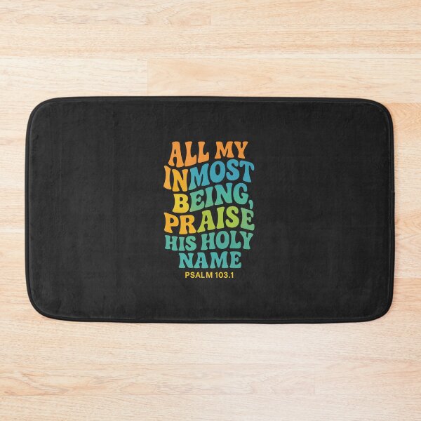 Item preview, Praise in Full Color: Retro Psalm 103:1 Typography for Soulful Expression designed and sold by TheWORDZ.