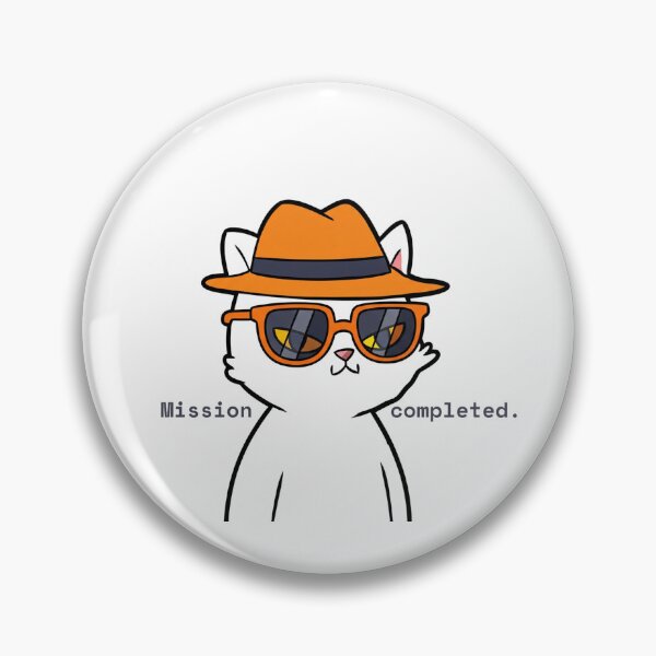 Item preview, Cool Cat with Sunglasses "Mission Completed"  designed and sold by MiraDesignCo.