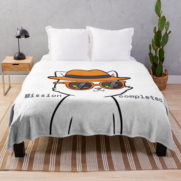 Item preview, Cool Cat with Sunglasses "Mission Completed" designed and sold by MiraDesignCo.