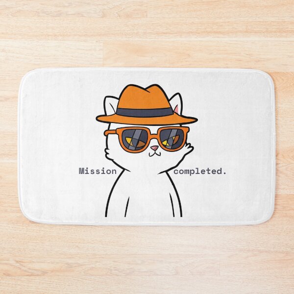 Item preview, Cool Cat with Sunglasses "Mission Completed"  designed and sold by MiraDesignCo.