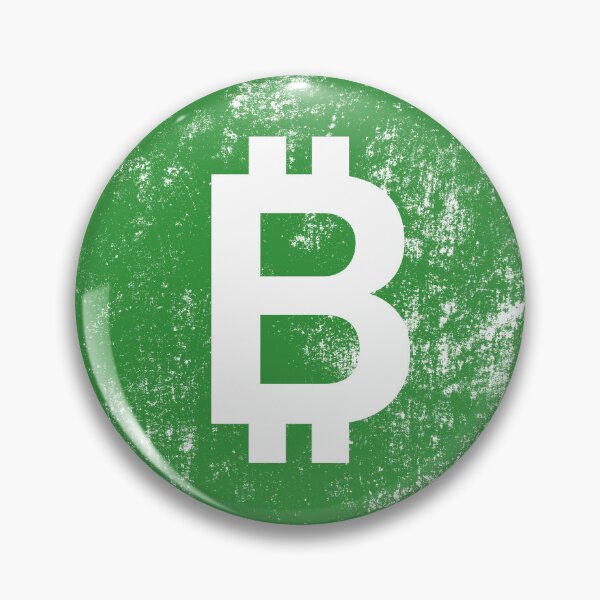 Item preview, Bitcoin Green Color Logo - Vintage Grunge designed and sold by CyberRex.