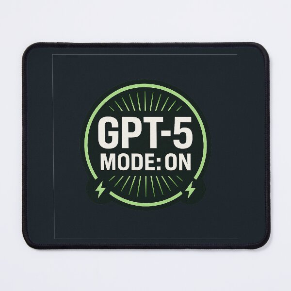 Item preview, GPT-5 Mode: ON – Futuristic AI Badge designed and sold by Bratak.