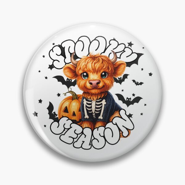 Item preview, Spooky Season Highland Cow – Cute Halloween Design designed and sold by StickifyArt.