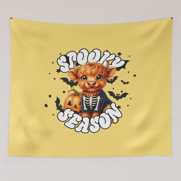 Item preview, Spooky Season Highland Cow – Cute Halloween Design designed and sold by StickifyArt.
