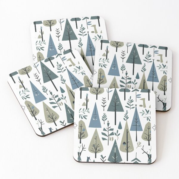 Item preview, Nordic Forest - Woodland Design - white background designed and sold by Ausra789.
