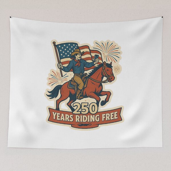 Artikelvorschau, 250th Anniversary of the USA - “250 Years Riding Free” entworfen und verkauft von Collins Design.