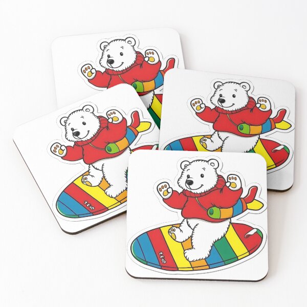 Item preview, Colorful Surf Bear in Hoodie designed and sold by 404Garden.