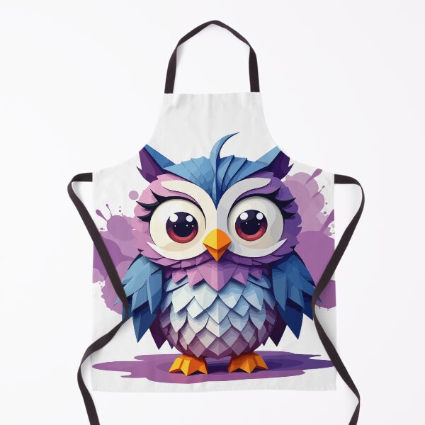 Item preview, Cute Purple Origami Owl – Geometric Animal Design designed and sold by pixeldizajn.