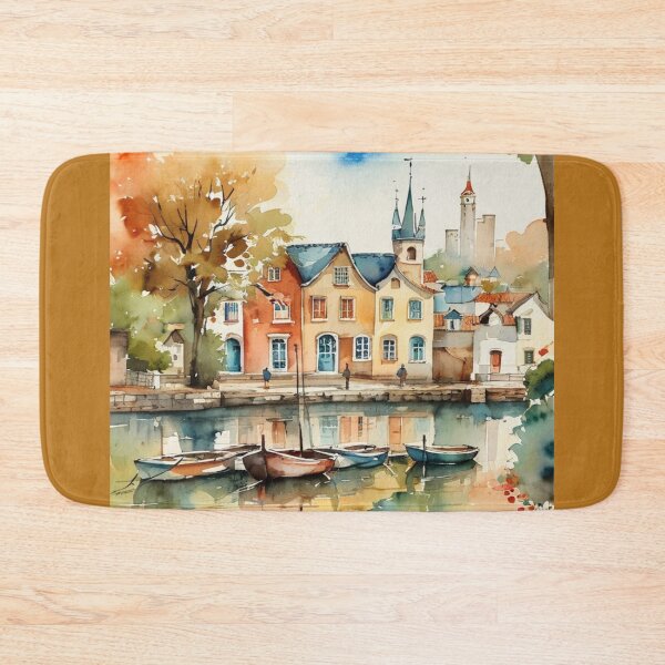 Item preview, Across the river to Totnes2（watercolour + AI） designed and sold by artsmeow.
