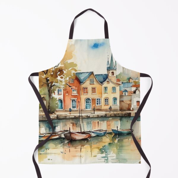 Item preview, Across the river to Totnes2(watercolour + AI) designed and sold by artsmeow.