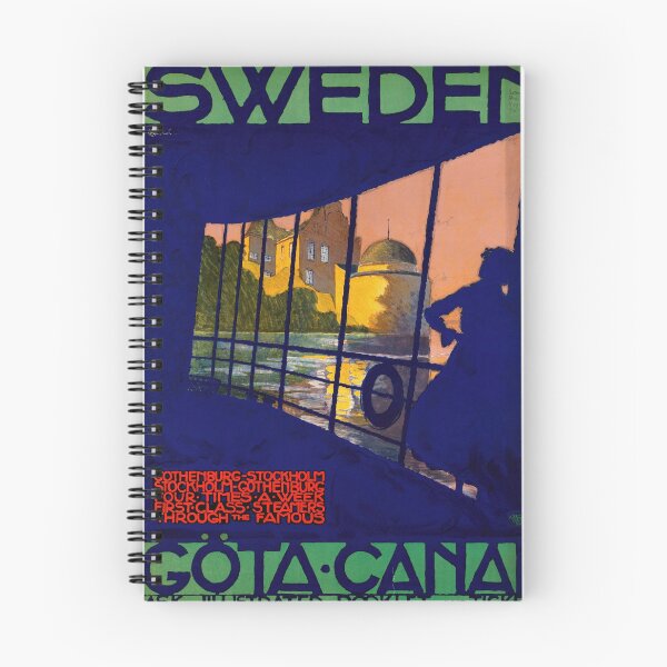 Item preview, Vintage Göta Canal Travel Poster | 1920s Art Deco Design | Sweden Tourism Print | Colorful Graphic Wall Art | Nostalgic Decor designed and sold by artofuniverse.