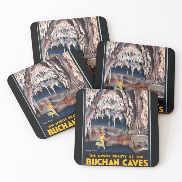 Item preview, Discover the Mystic Beauty of Buchan Caves | Vintage Travel Poster | Fairy Cave Art Print | Early 20th Century Style | Australia designed and sold by artofuniverse.
