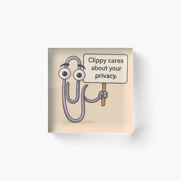 Item preview, Clippy the Privacy Advocate #2 designed and sold by Cyberpunk Dystopias & SciFi.