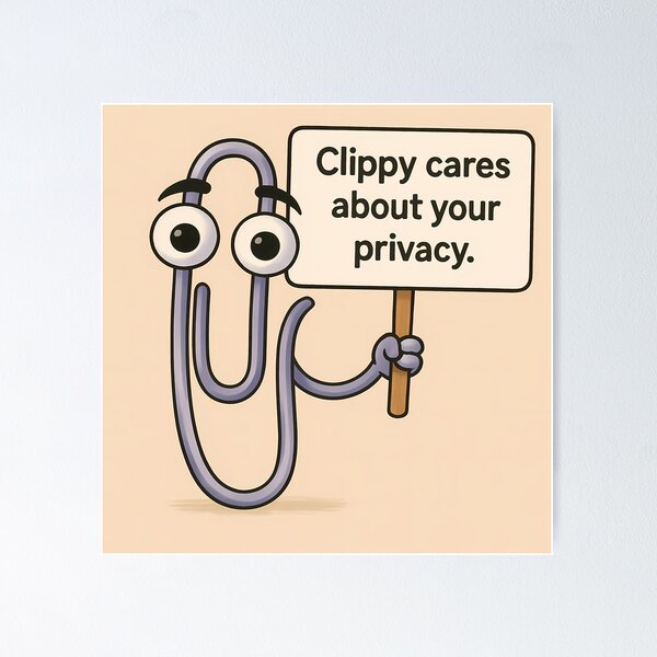 Item preview, Clippy the Privacy Advocate #2 designed and sold by Cyberpunk Dystopias & SciFi.
