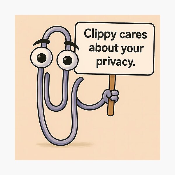 Item preview, Clippy the Privacy Advocate #2 designed and sold by Cyberpunk Dystopias & SciFi.