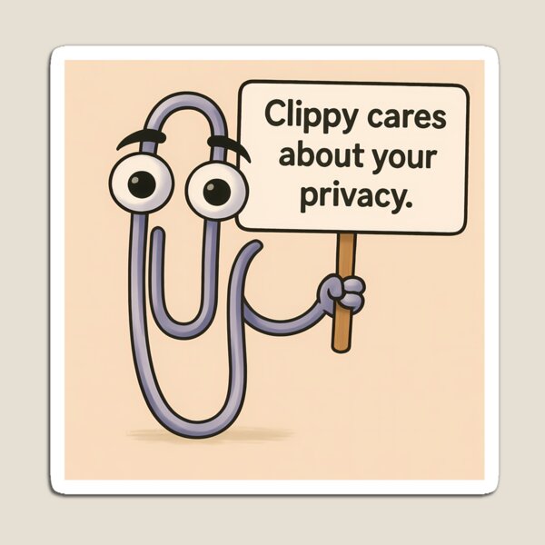 Item preview, Clippy the Privacy Advocate #2 designed and sold by Cyberpunk Dystopias & SciFi.
